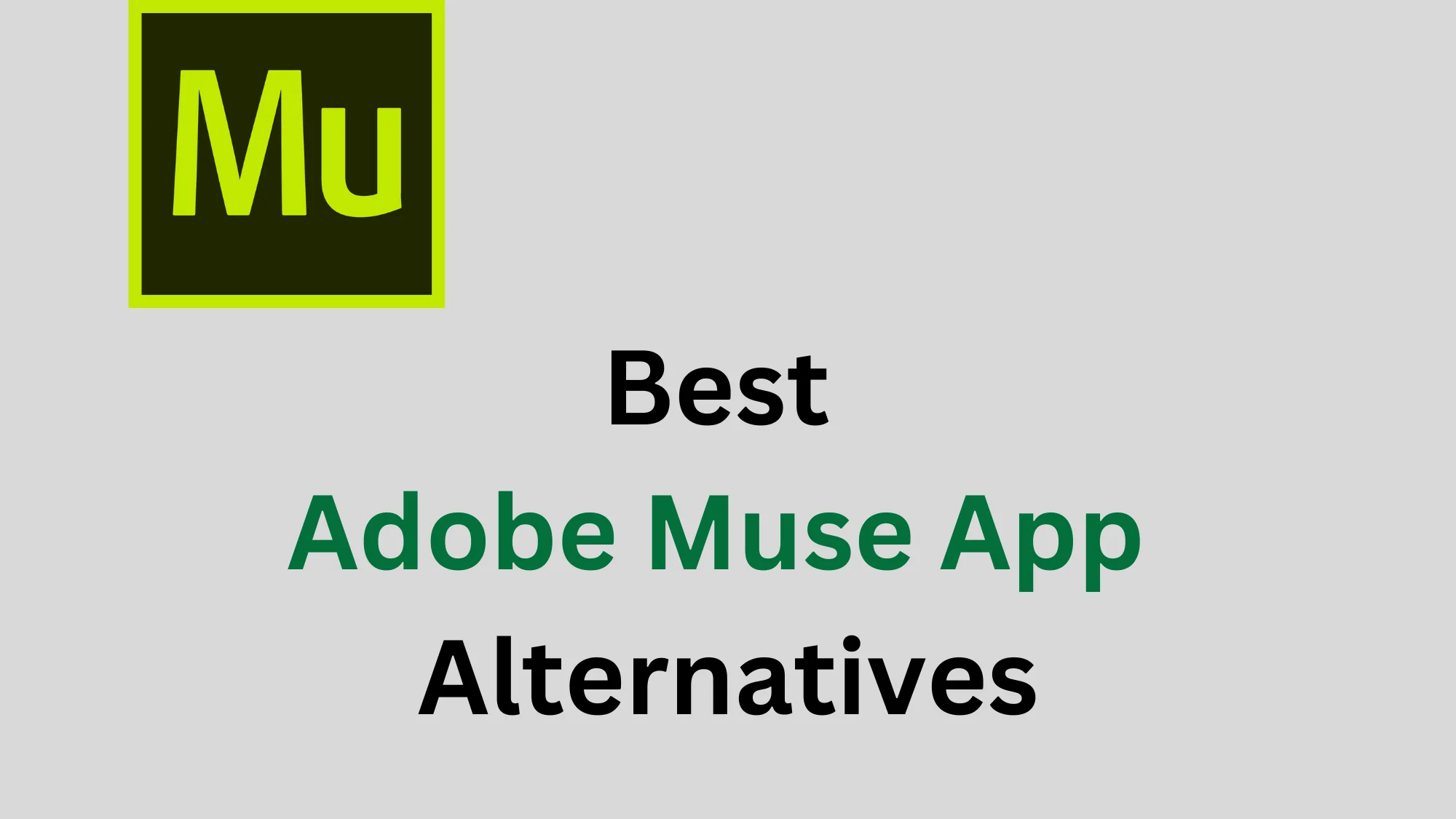 Adobe Muse Alternatives