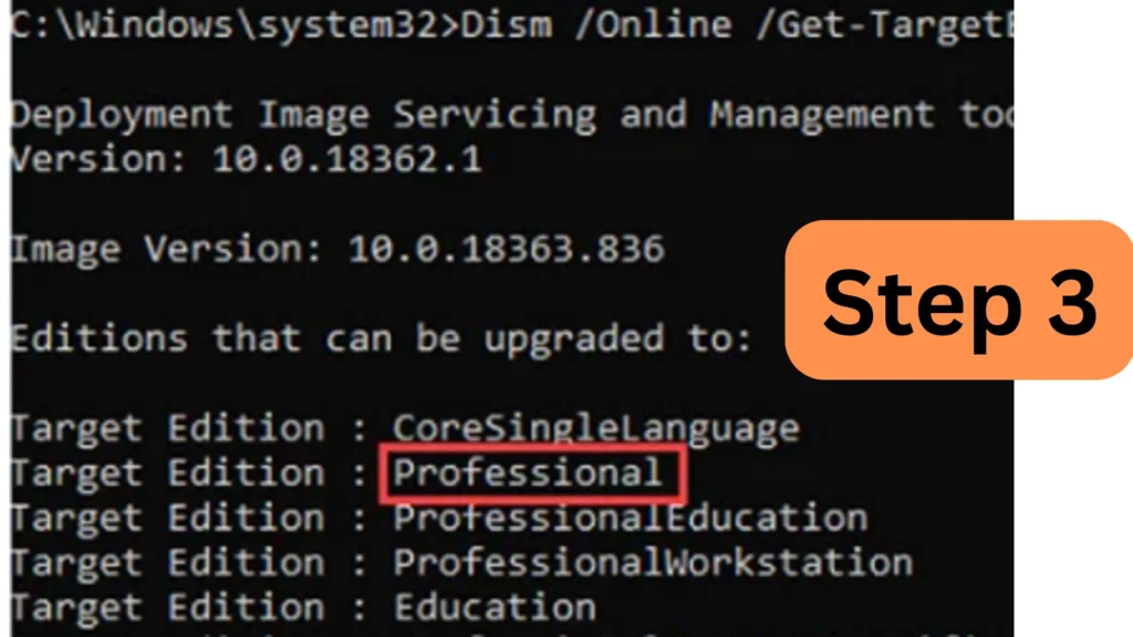 How to Upgrade Windows 10 Pro to Enterprise Using DISM Step 3